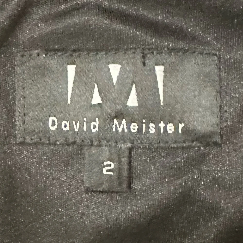 David Meister Black Midi Dress Size 2 - Picture 4 of 4